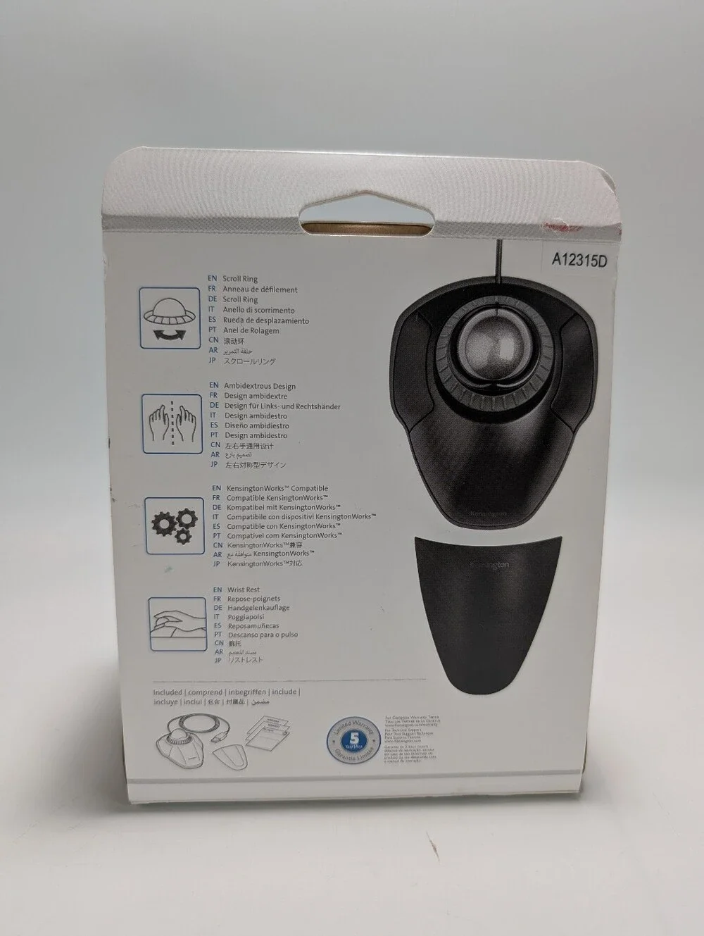 Kensington Orbit Trackball with Scroll Ring - Space Gray - New In Box